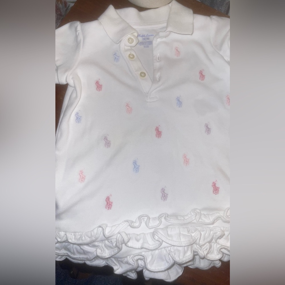 Polo by Ralph Lauren White Polo with Multicolor Embroidery